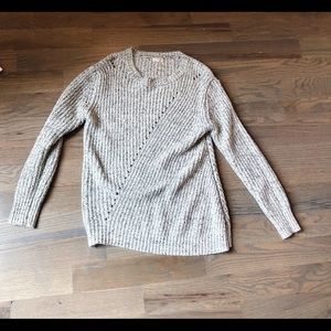 Buffalo Exchange Sweater Grey Diagonal Print
